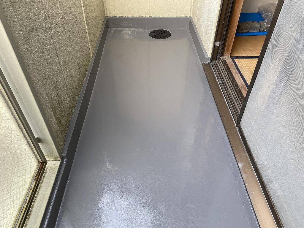 Waterproofed balcony