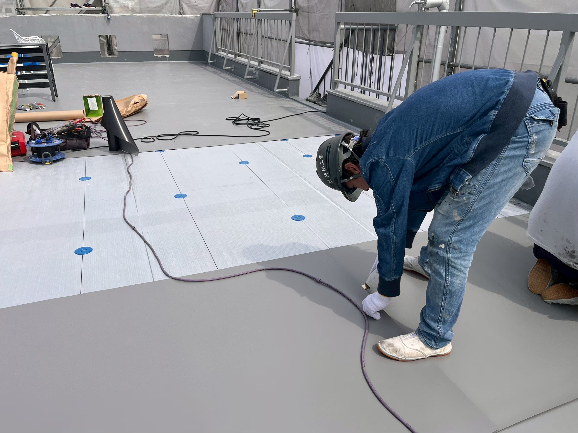 Waterproofing in progress
