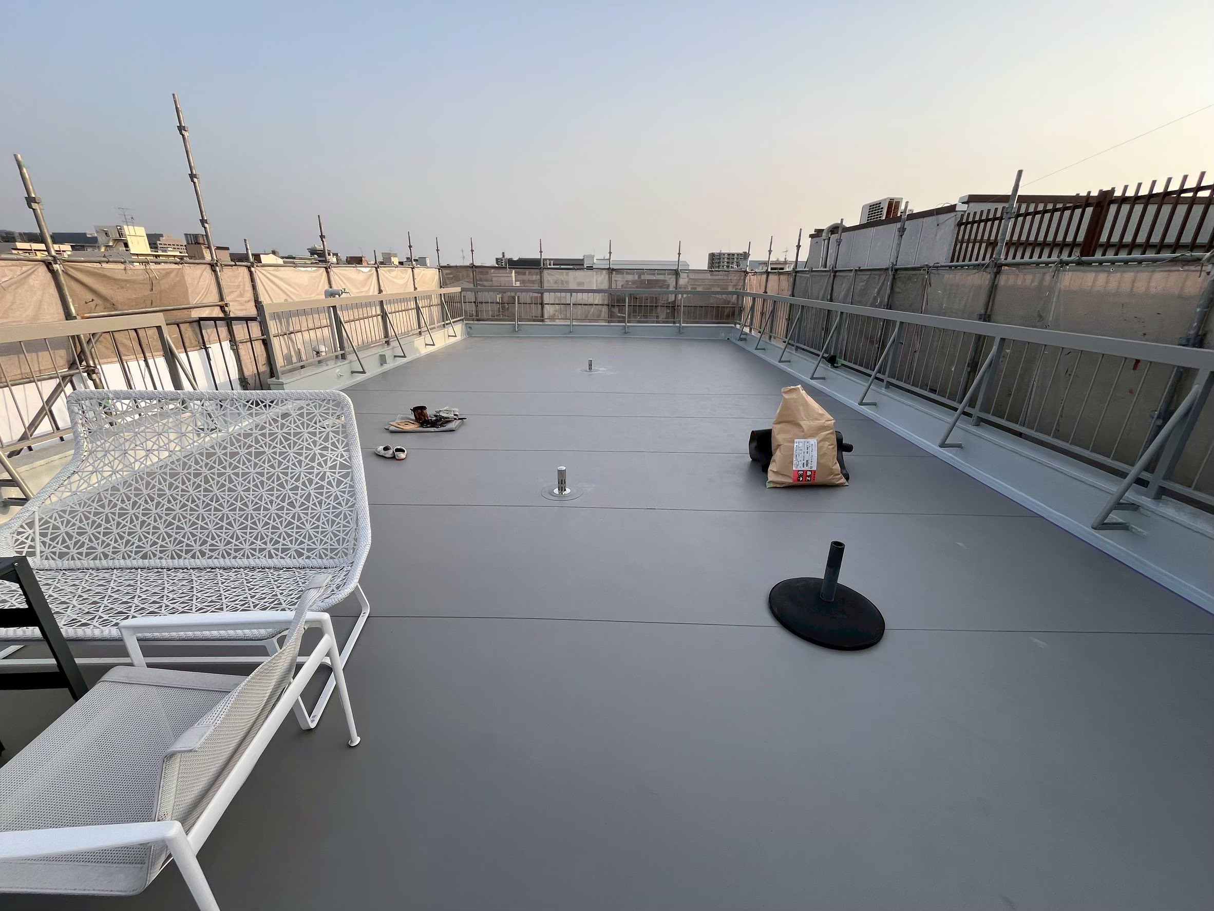 Completed waterproofing