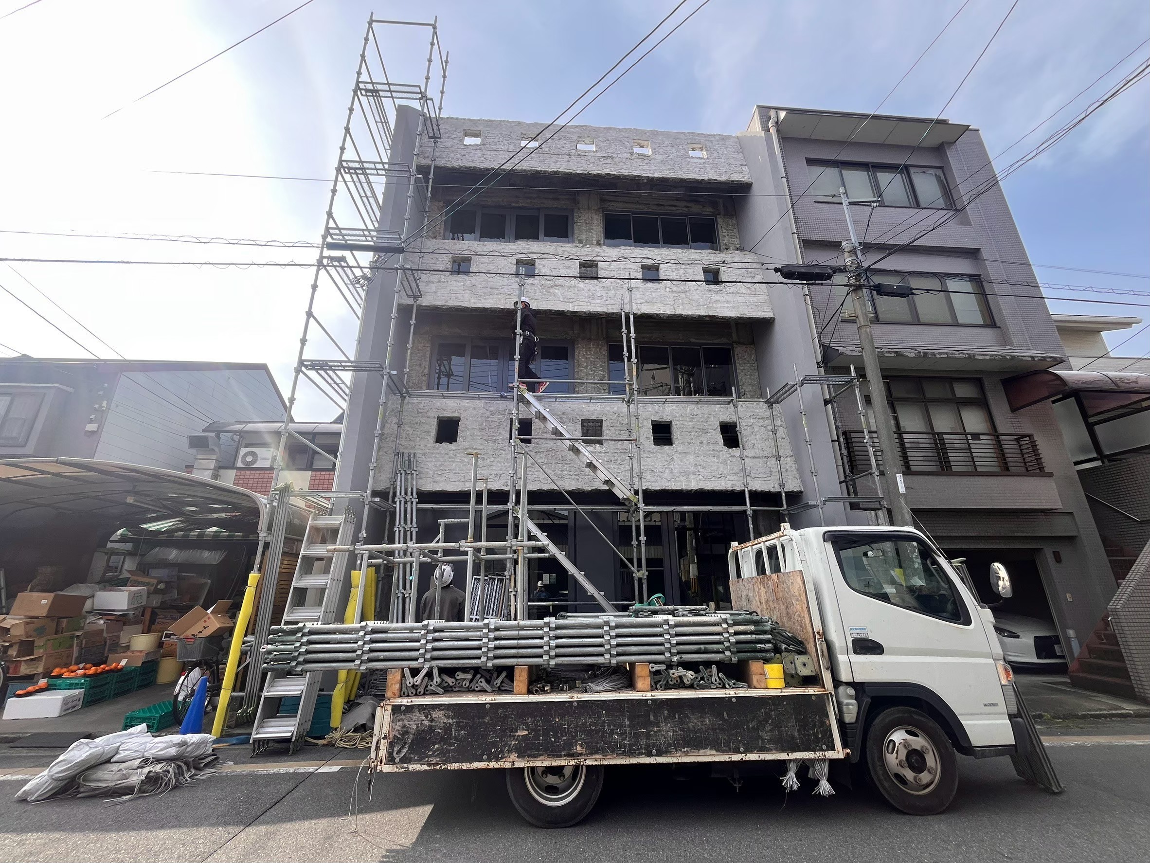 Scaffolding setup