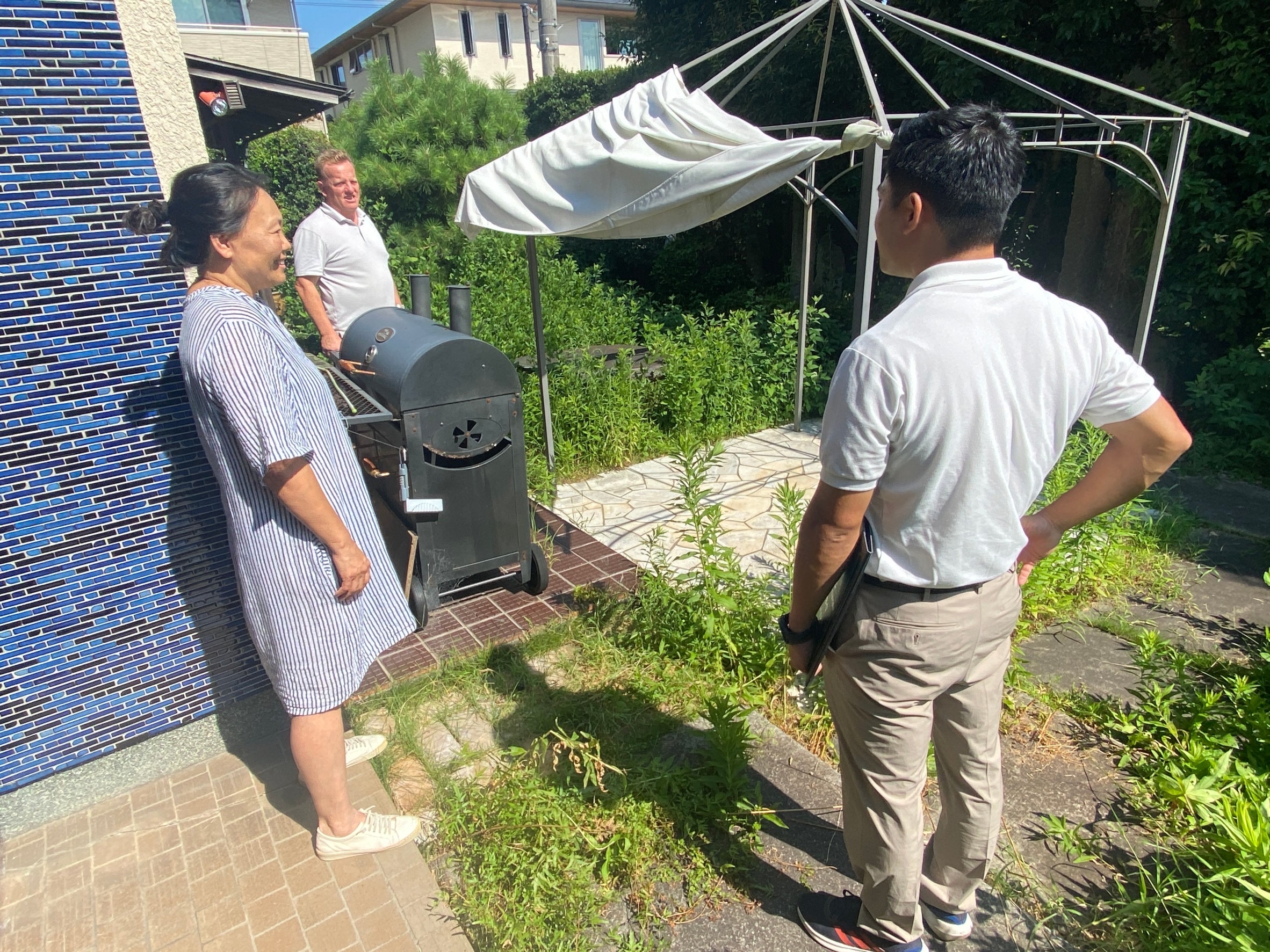 On-site inspection with one of our first foreign clients in Kyoto